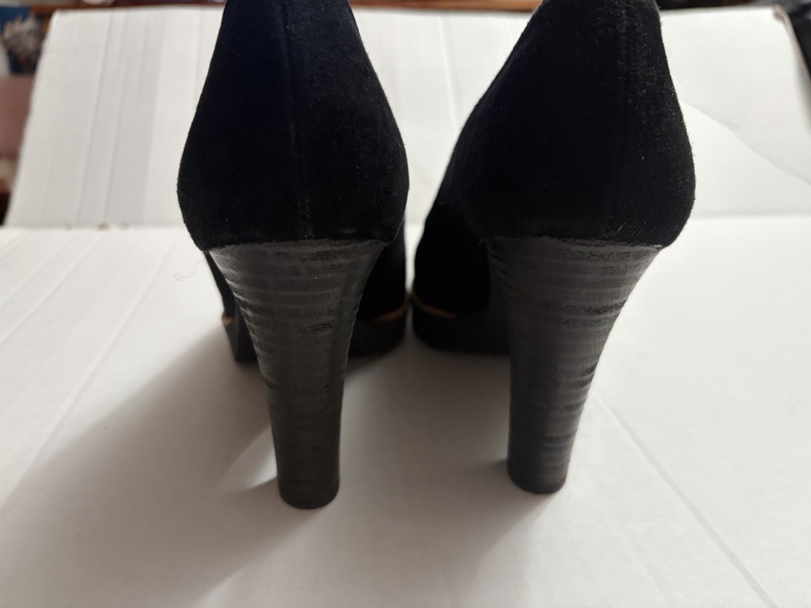 NWOT Paul Green Black Suede Platform Pumps US 7 Or UK 5 Austria MSRP $389