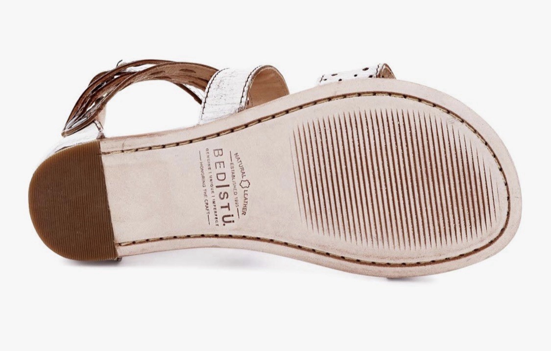 BED STU, Size 9, ARTIMAS Sandals, White & Brown, BRAND NEW with Tags In BOX.