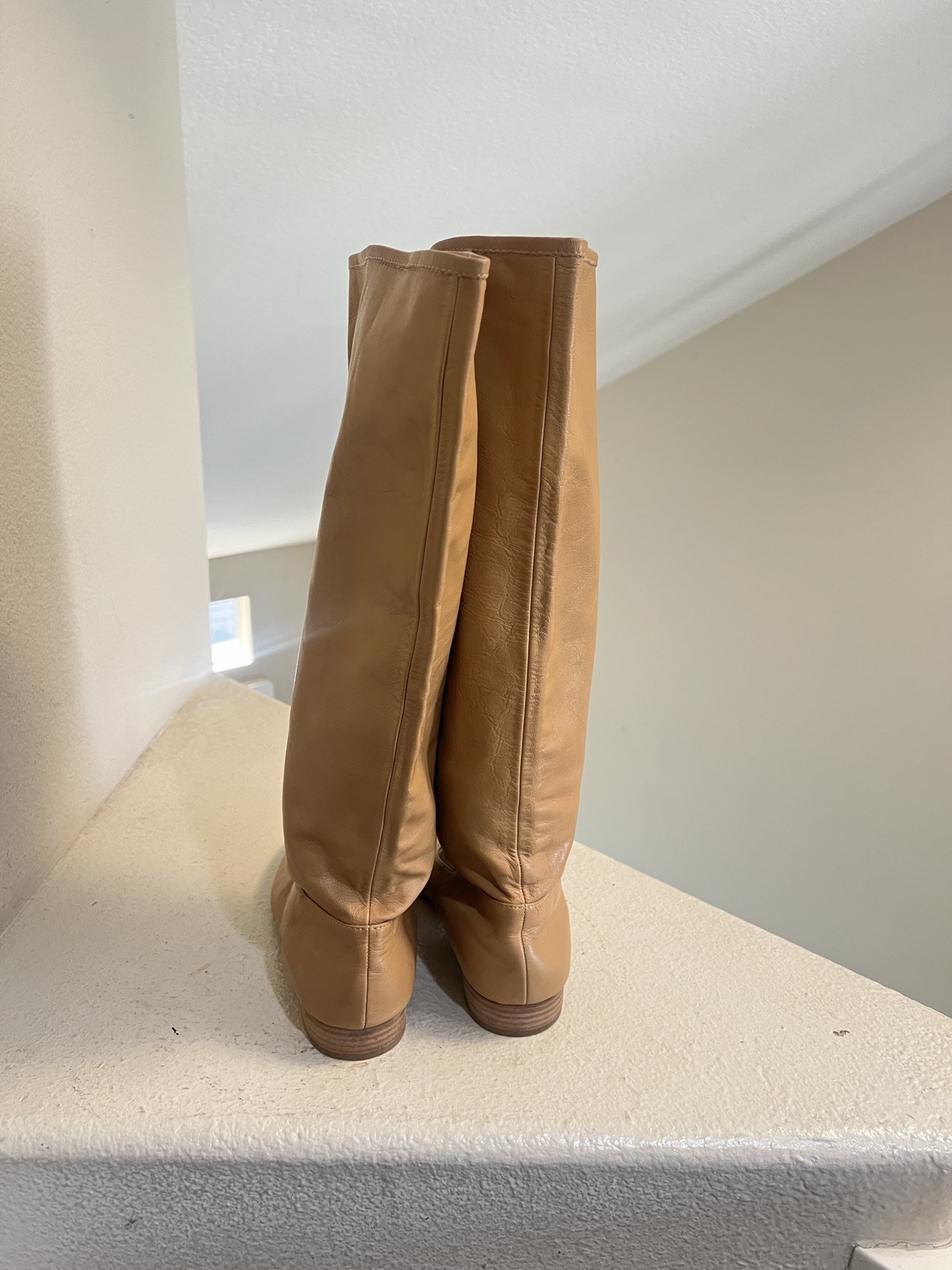 Banana Republic Tan Leather Knee-High soft Boots women’s size 9.5 winter fall