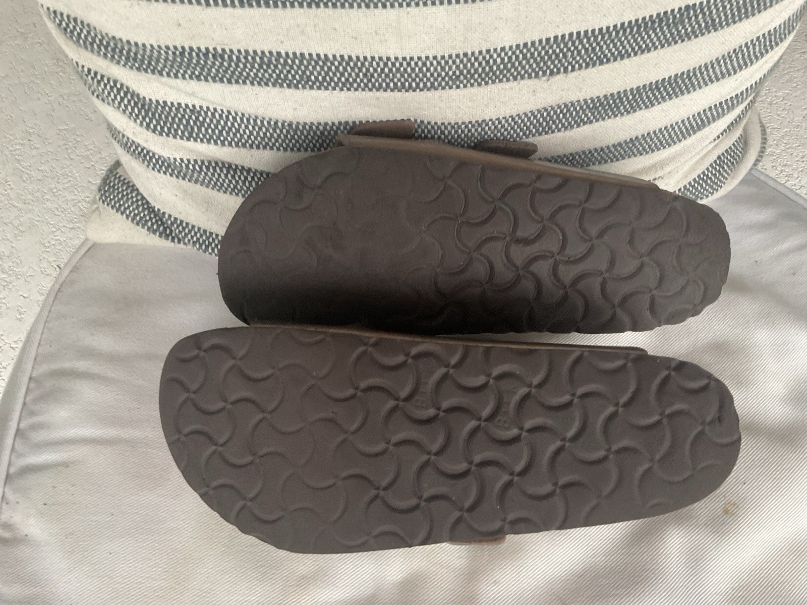 BIRKENSTOCK Wmn ARIZONA 2 Strap SLIDE SANDALS Metallic Bronze Size 38 (7)