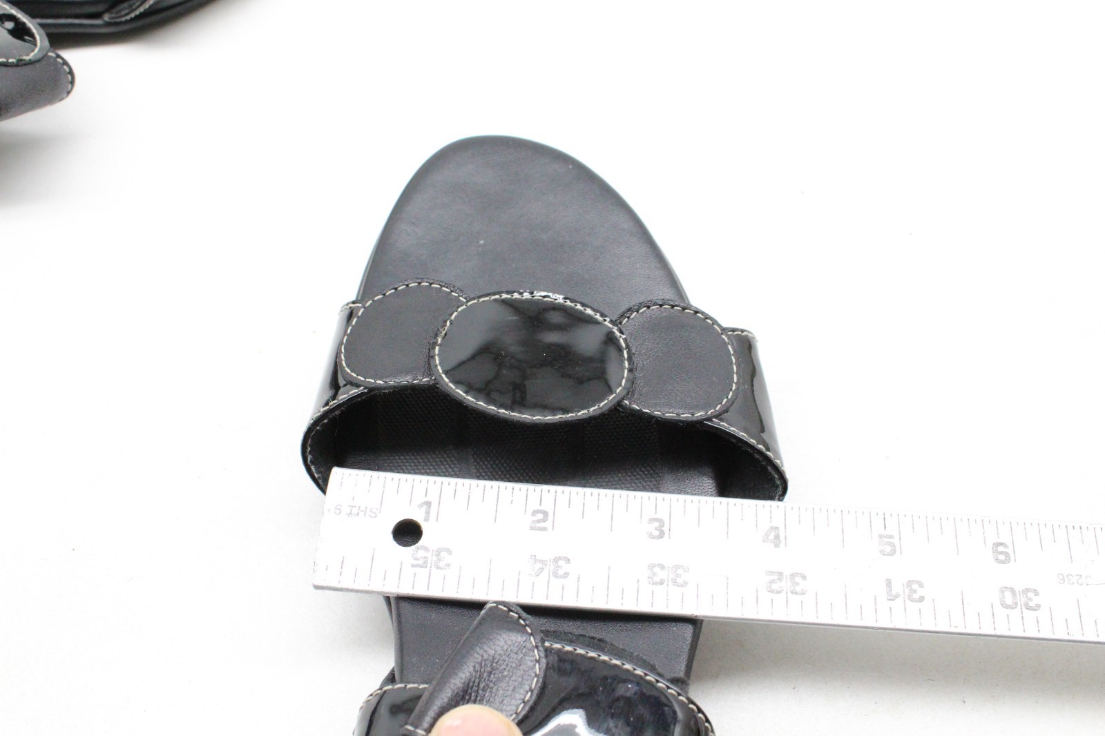 Munro American Eclipse Black Leather Sling Back Sandals Size 11 M
