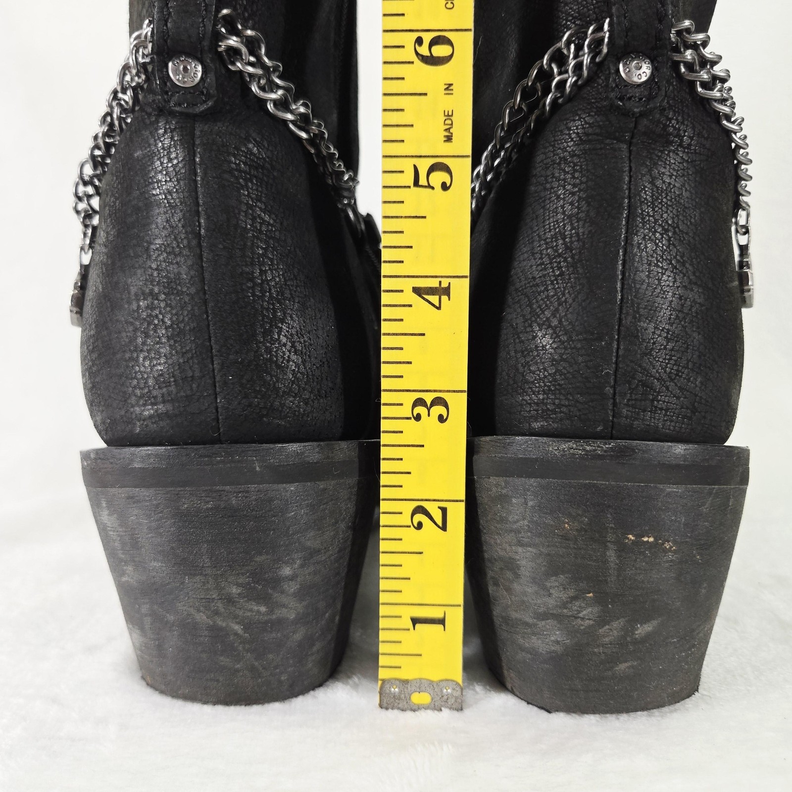 Harley Davidson Boots Womens 11 Black Leather Chain Motorcycle Biker D87184