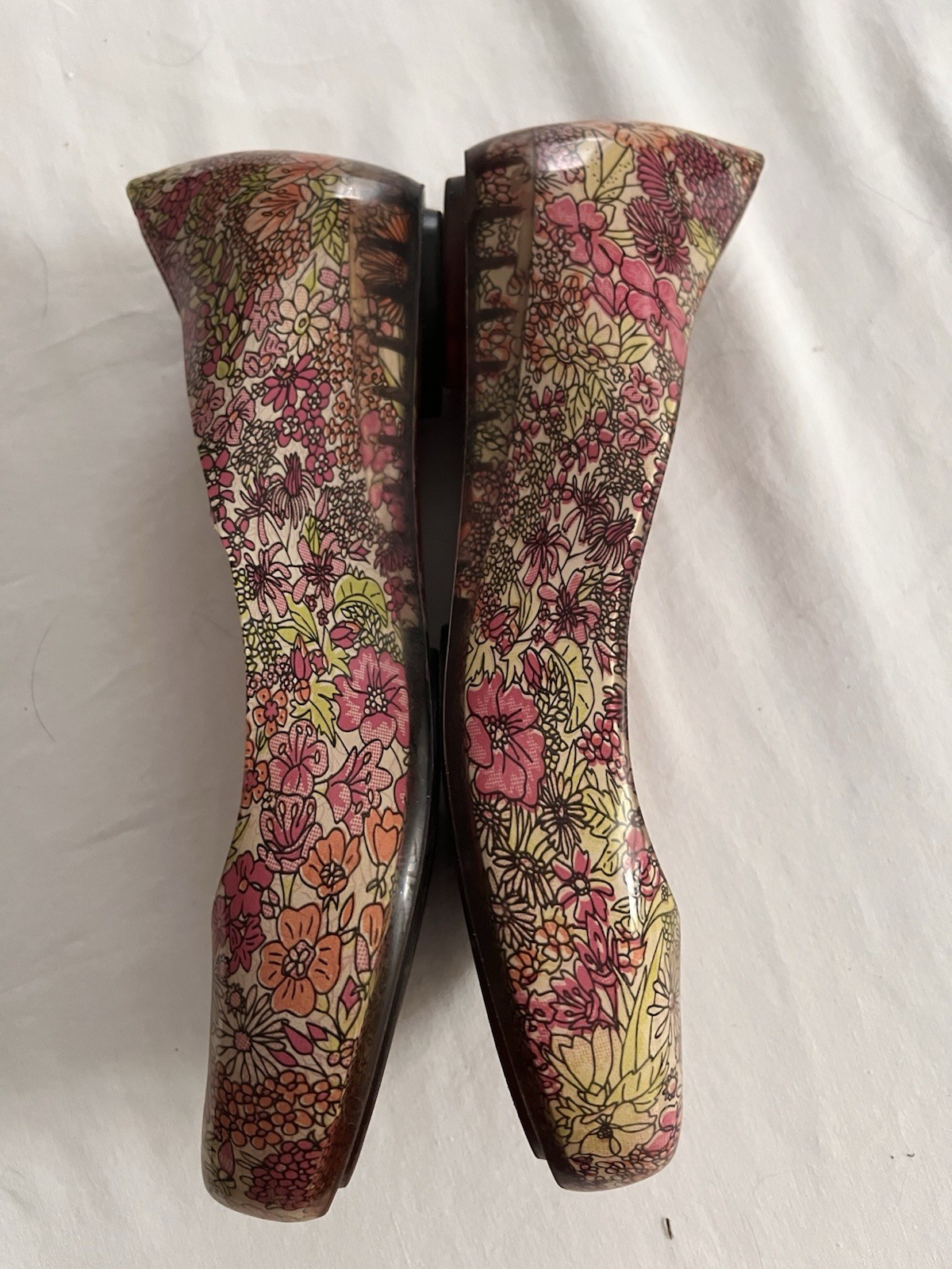 Melissa Liberty Art Fabrics Women’s Floral Jelly Flats, Size 8