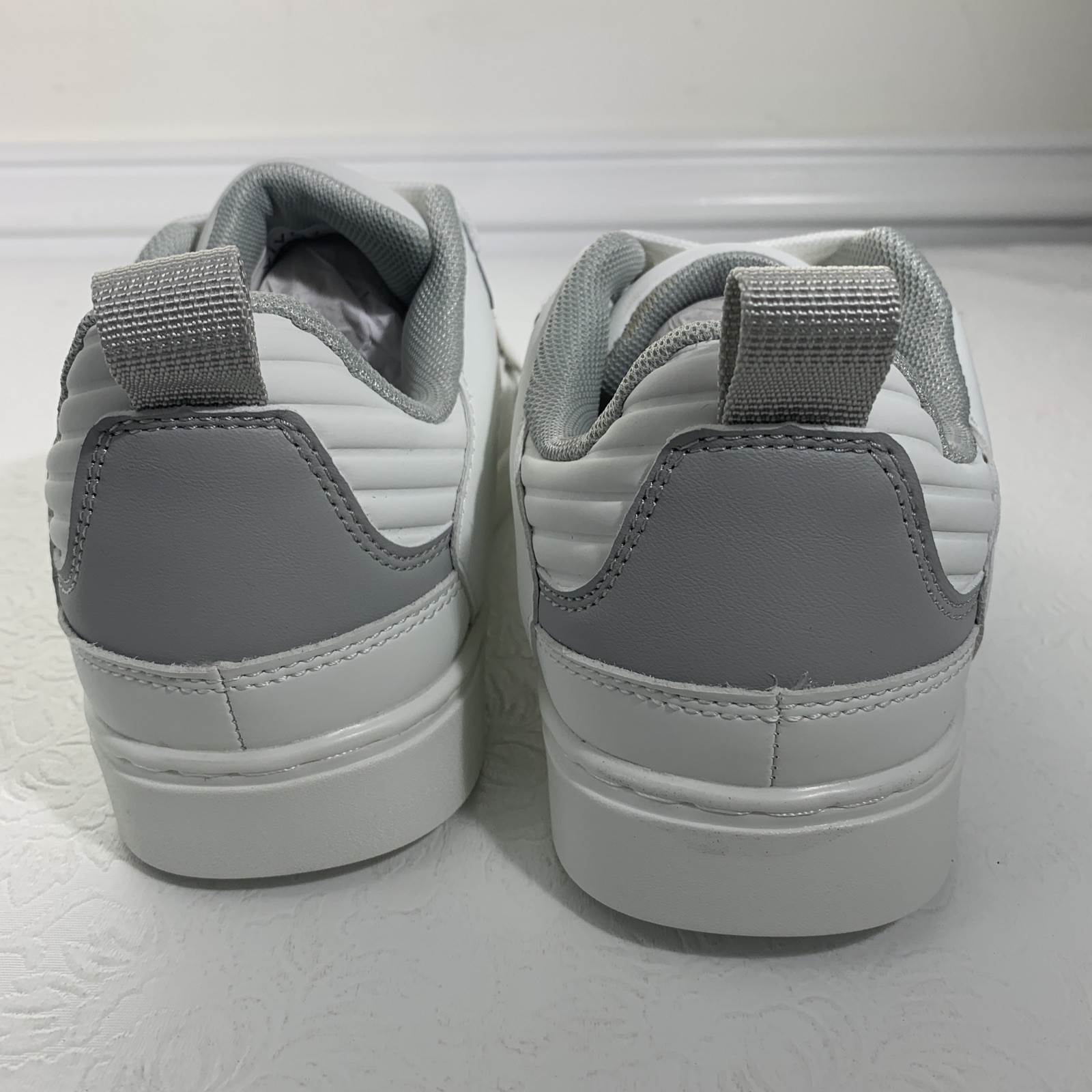 Vivaz White Silver Dance Lace Up Sneakers Unisex Men Women