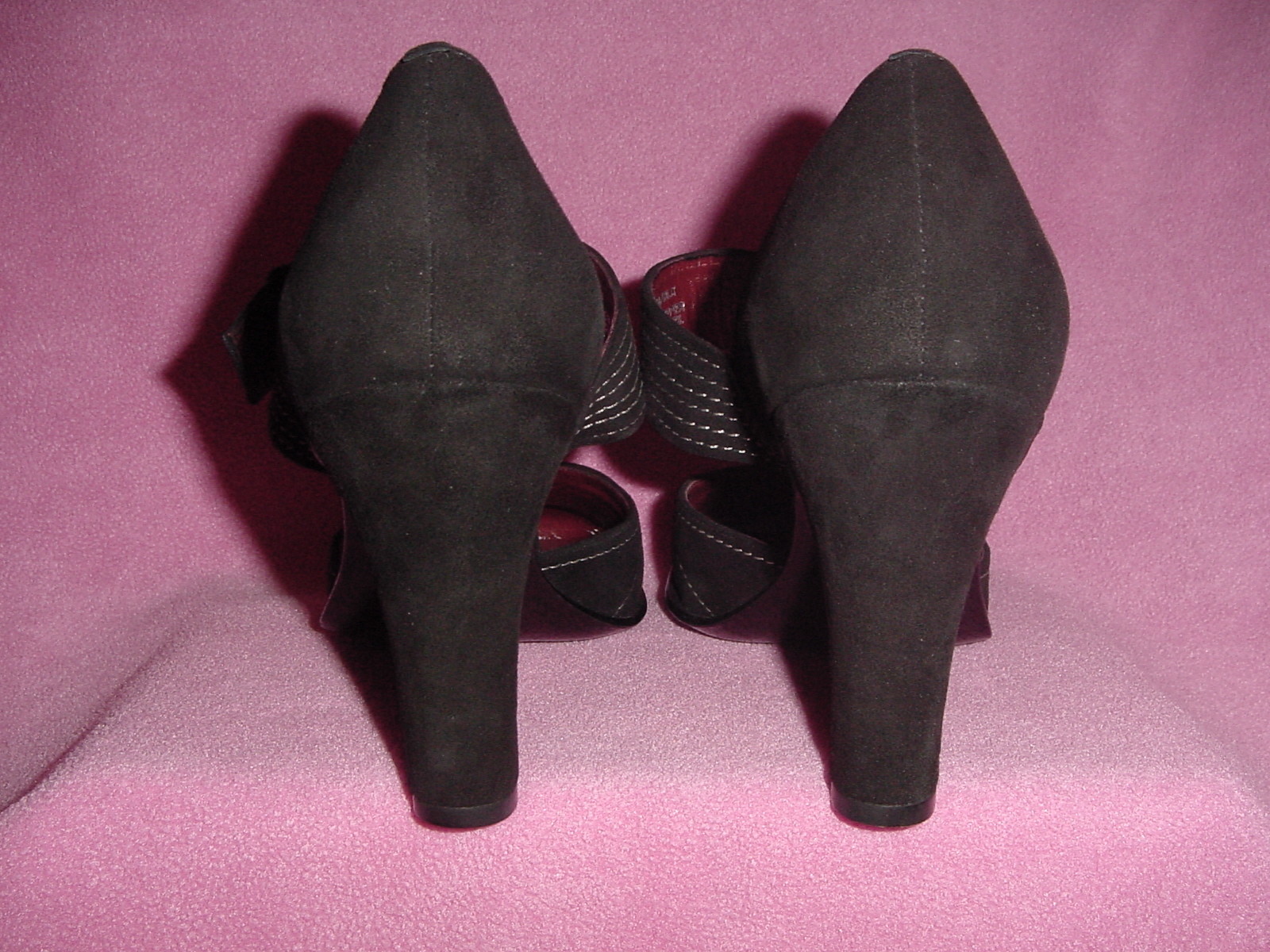 BLACK SUEDE LEATHER HIGH HEEL MARY JANE by MICHELLE K Size 8M NEW~FREE SHIPPING