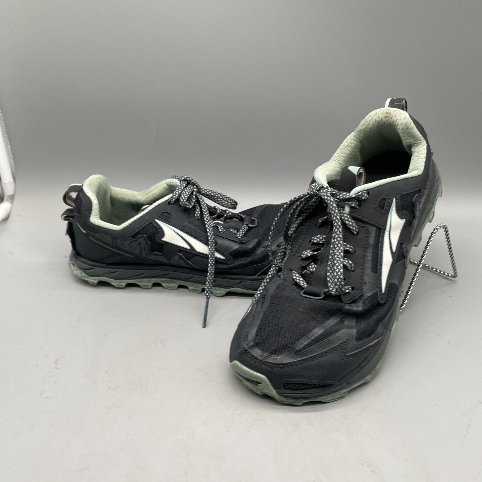 Altra Lone Peak 4.5 Wmns Sz 7.5 M Trail Shoe Blk Teal Max Track Mesh