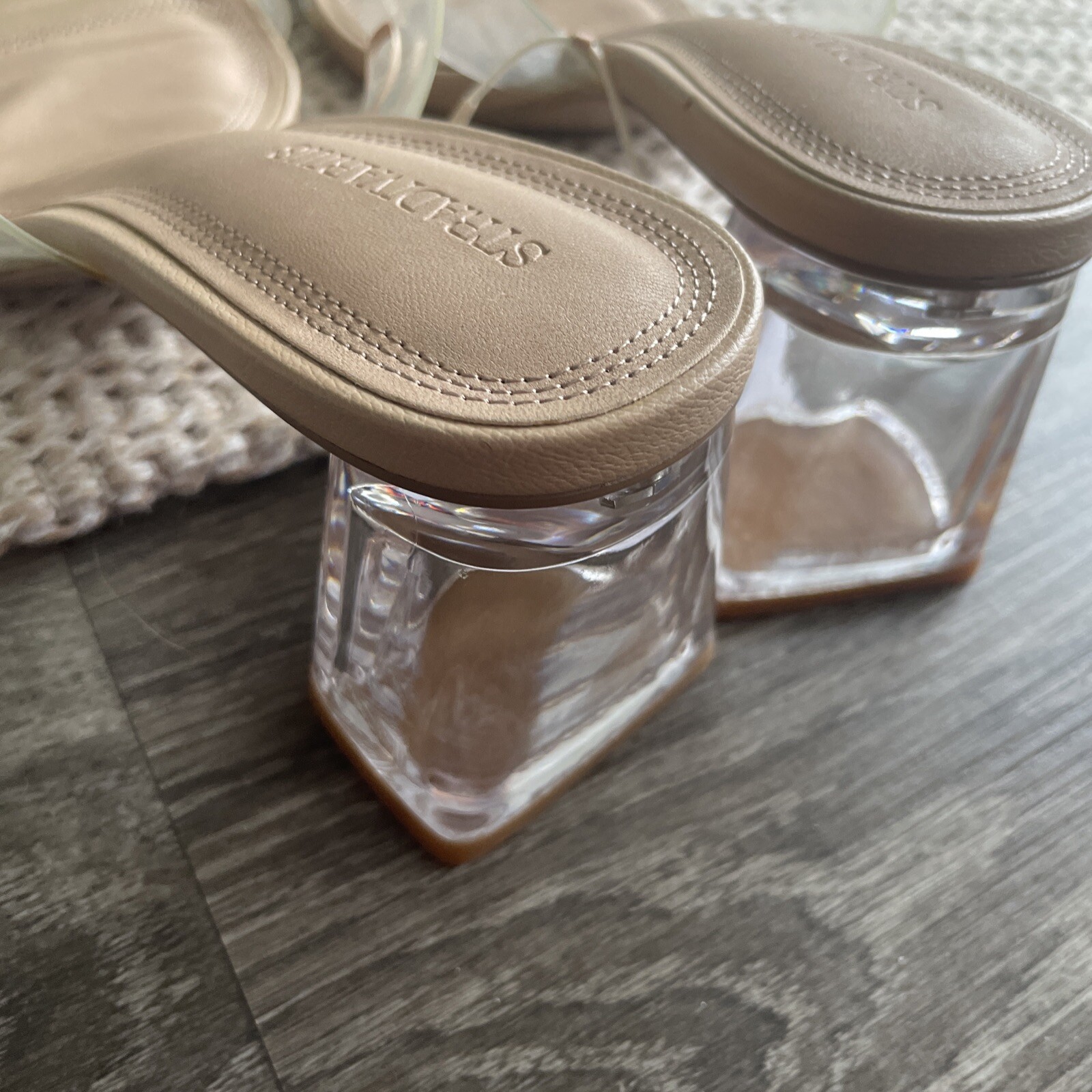 Woman Summer Sandal Size 38. US 7.5 Brand New Transparent Strap