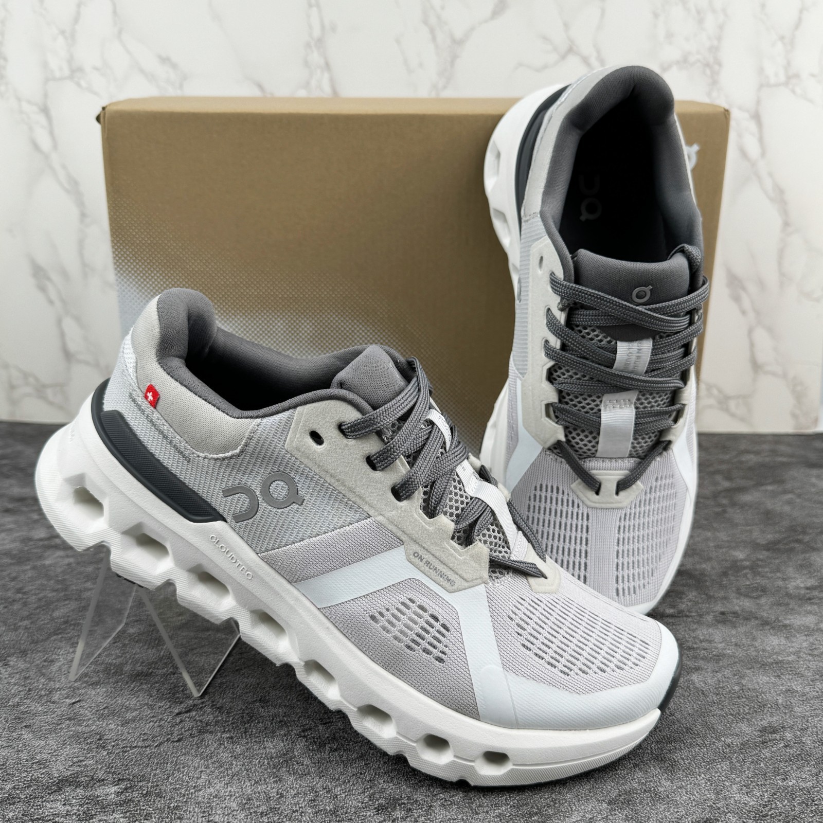 NEW On CLOUDRUNNER 2 Women’s Running Shoes Frost | White US Sizes 7-9