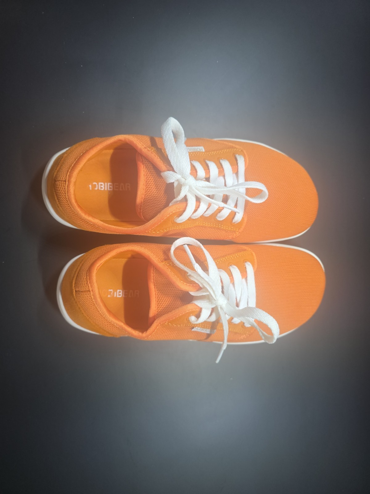 Hobibear Women’s Orange/White Mesh Lace-Up Low Top Sneakers GS6968 Size 7