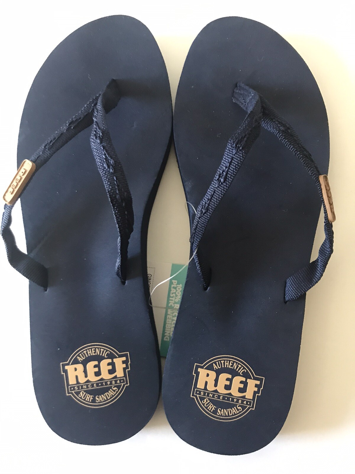 WOMEN’S REEF NAVY BLUE/NAVY BLUE GINGER BEACH/POOL FLIP FLOP SANDALS SIZE 10 NWT