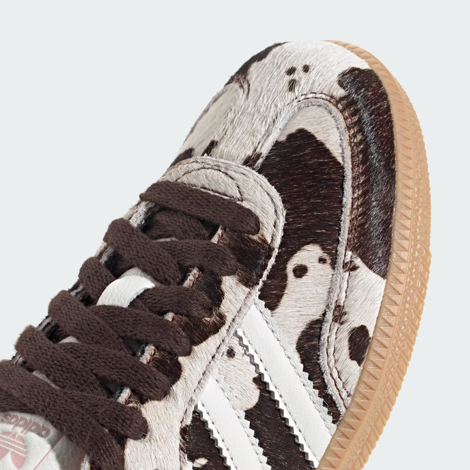adidas Samba OG Cow Print Womens Size 9 Dark Brown Off White Gum 3 JR1256