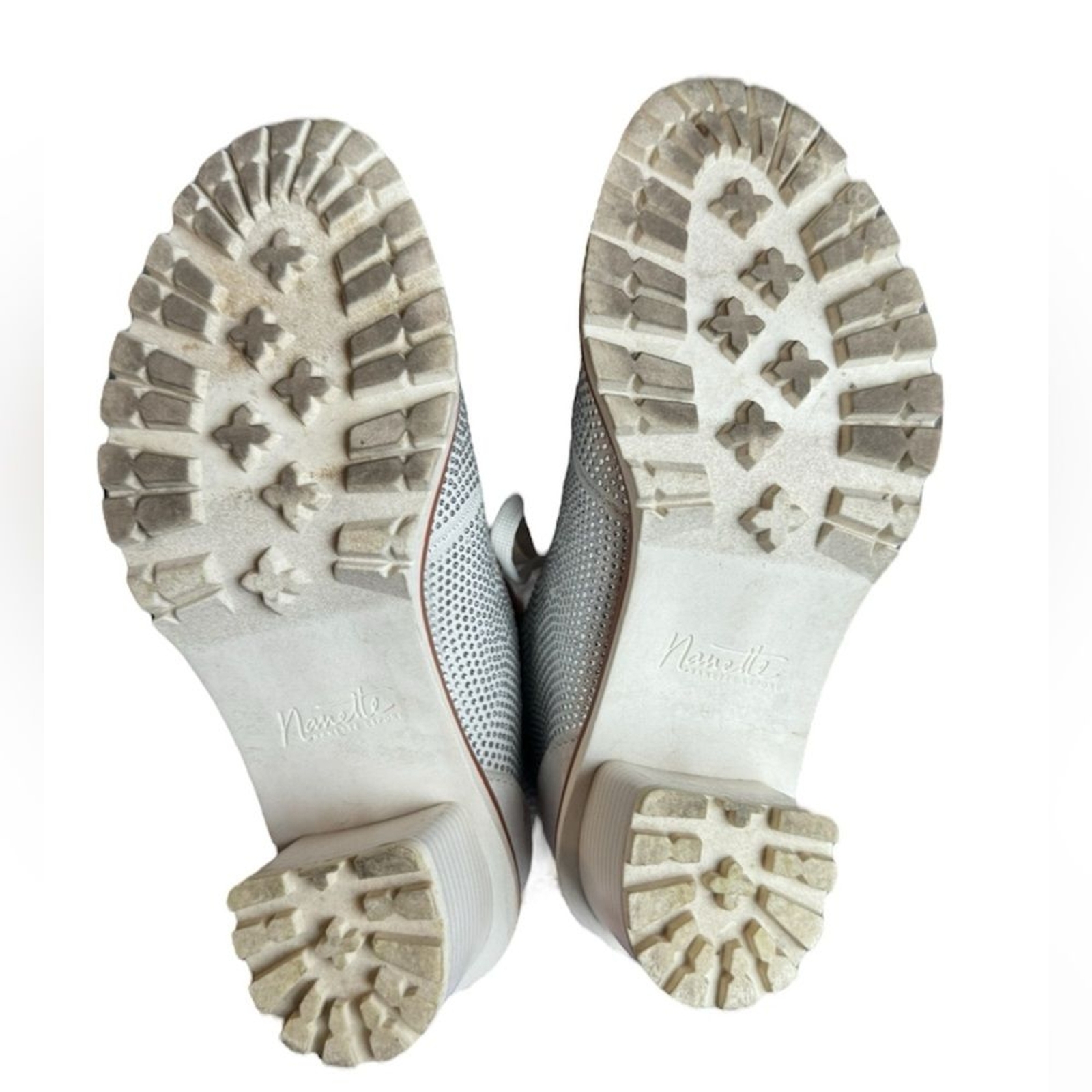 Nannette Lepore Anais Bootie Rhinestone in Winter White Size Womens 7M