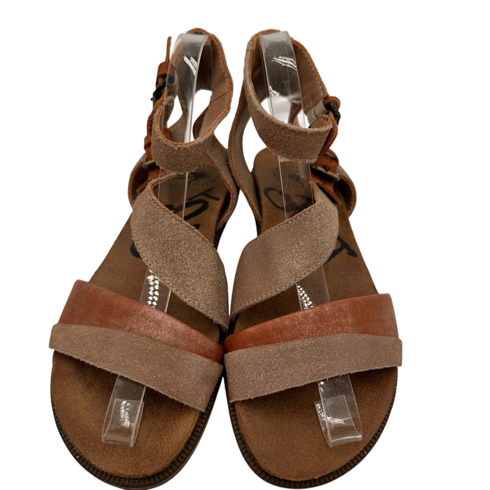 OTBT Leather Strappy Buckle Ankle March On Sandals Size 7
