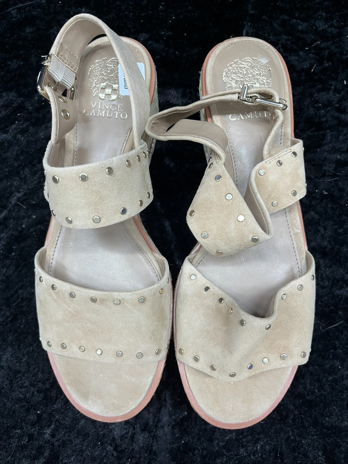 Vince Camuto Women’s Sandal Platform Wedge Sz 11 M Marsa Leather Tan Beach (273)