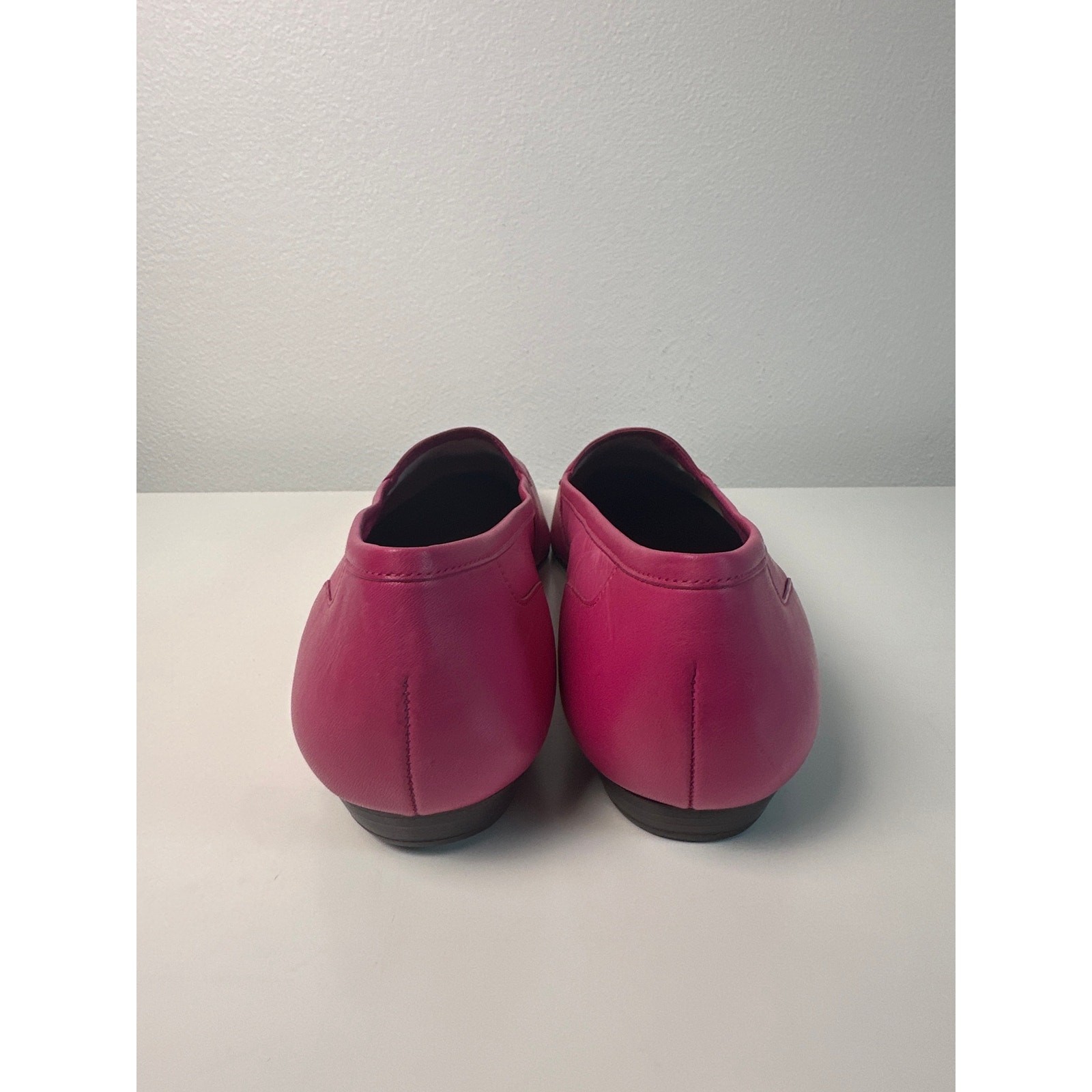 NIB Vtg Enzo Angiolini Liberty Bright Pink Leather Loafers Made in Brazil | 11 M