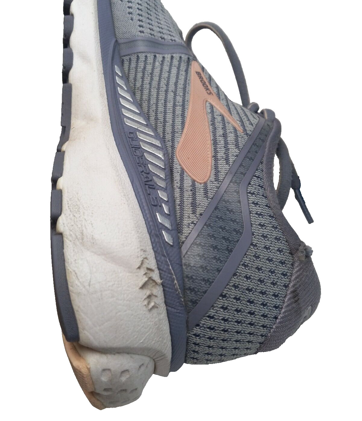 Brooks Adrenaline GTS 20 Gray Running Shoes Womens Sz 8.5 B (see scuff in pic)