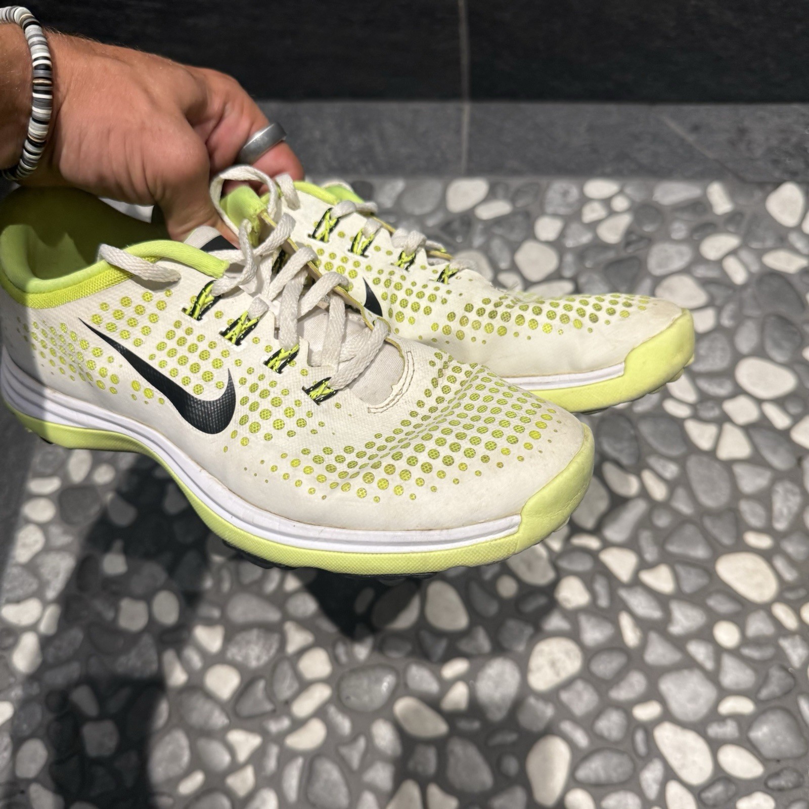 Nike Shoes Womens 8.5 Lunar Empress Golf Sneaker 628537-101 White Green