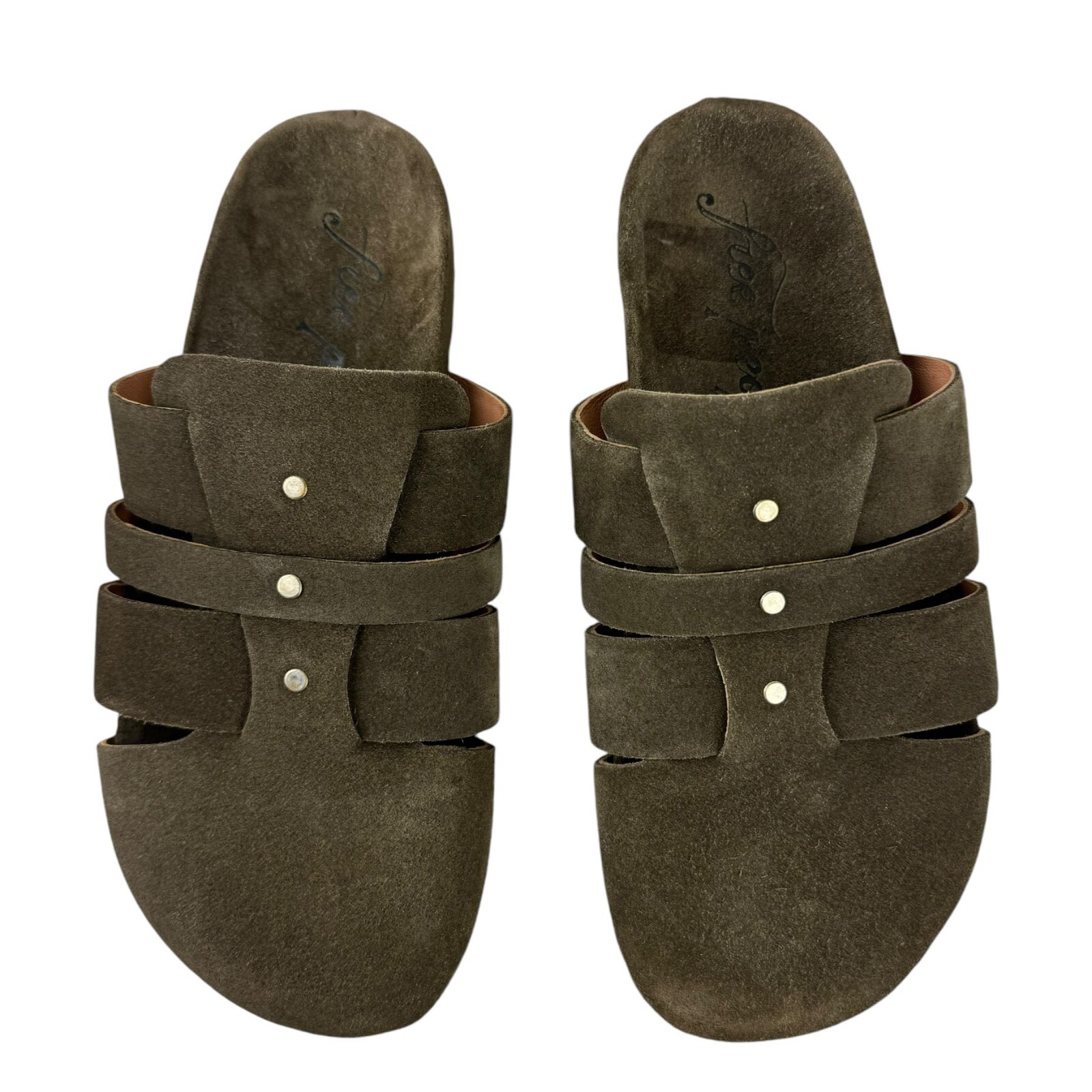 Free People Mule Clogs Sunday Season Khaki Green Slip On Women’s 36 USA 6