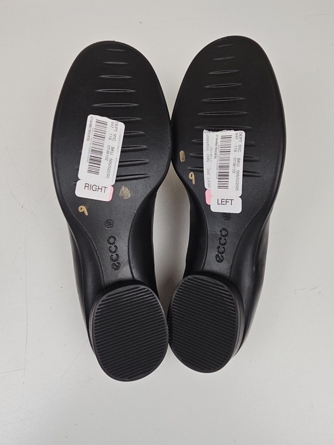 Ecco Sculpted Lx Women’s Black Leather Shiny Patent Mule Size 40 US 9-9.5 NEW