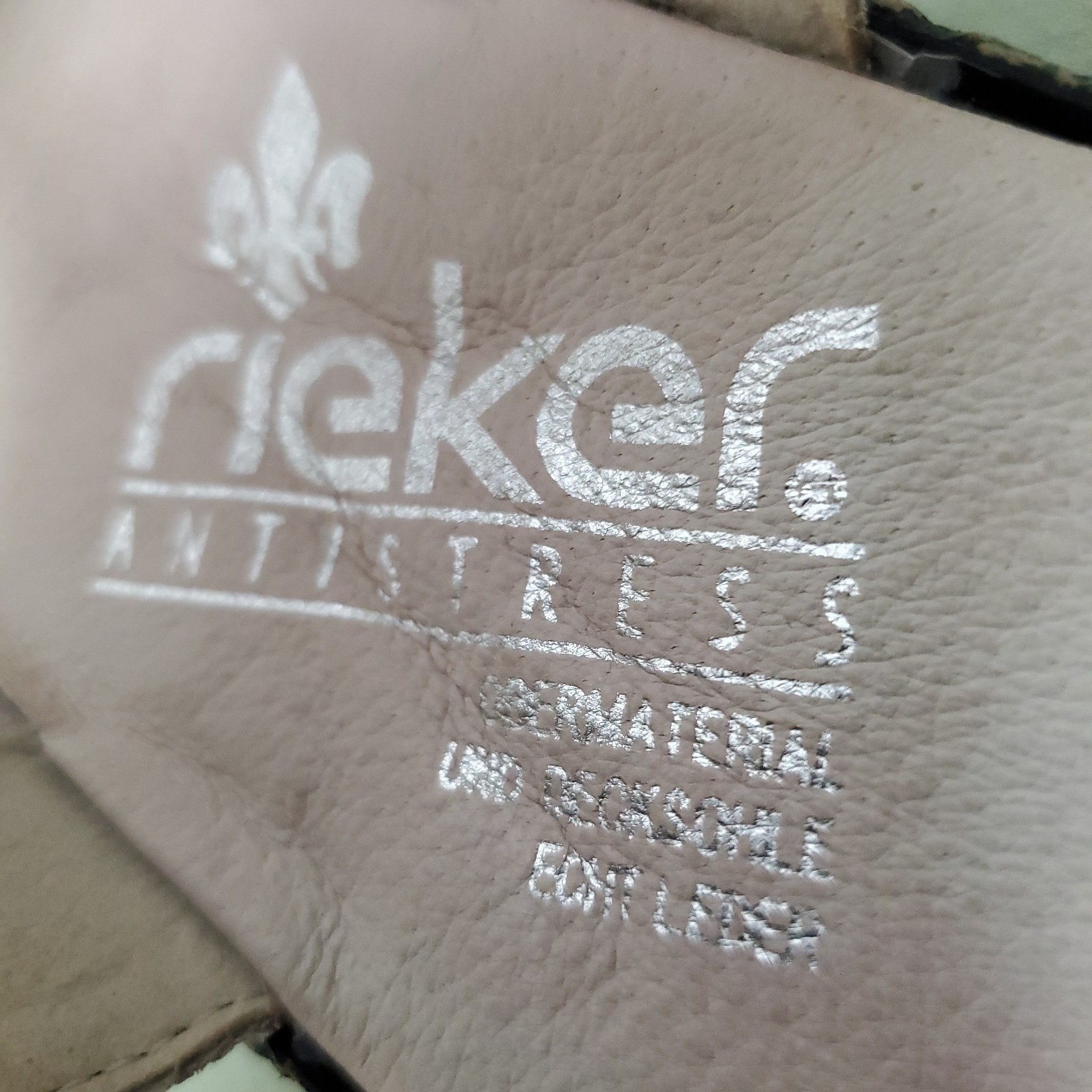 Rieker Daisy Sandals Womens 8US / 38EU Slip-On Slingback Rainbow Pebbled Flats