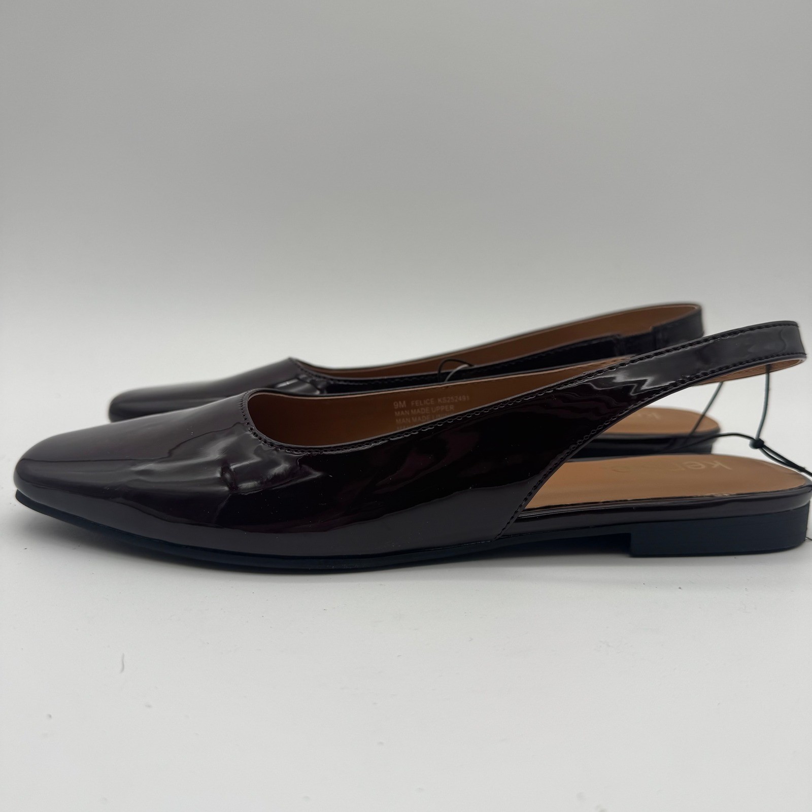 Kensie Women’s Size 9 Red Felice Slingback Flats Patent Shoes
