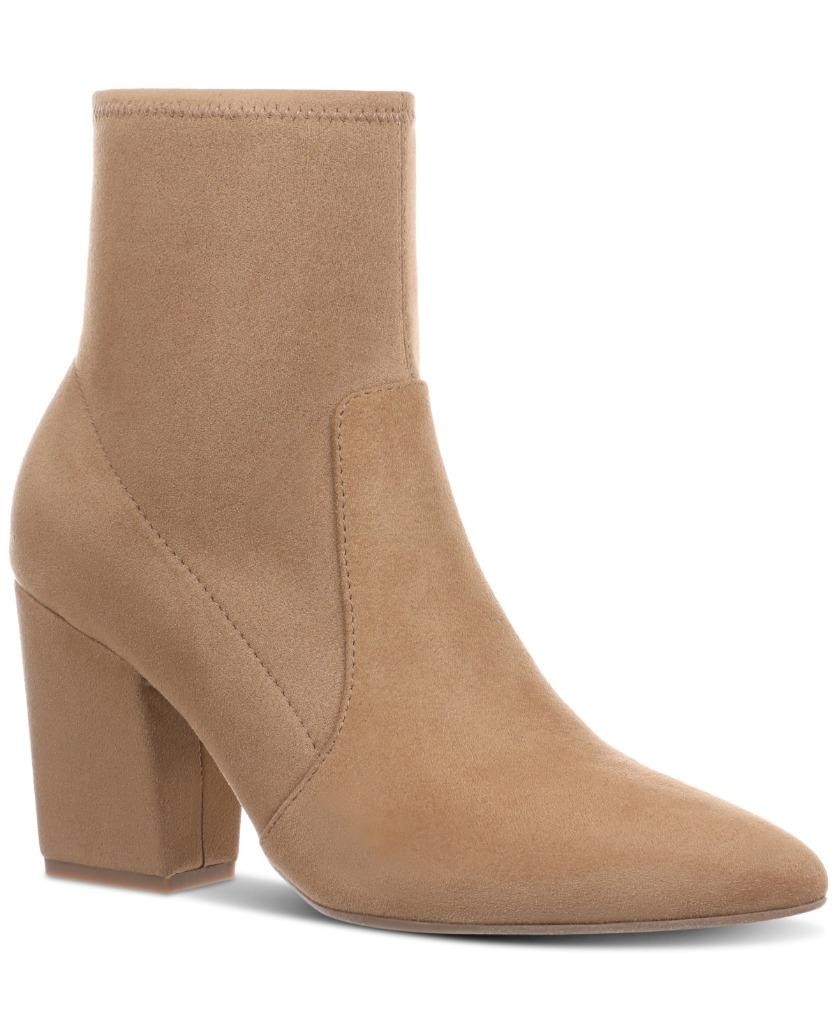 On 34th Women’s Brown Lydiaa Pointed-Toe Block-Heel Booties 7M