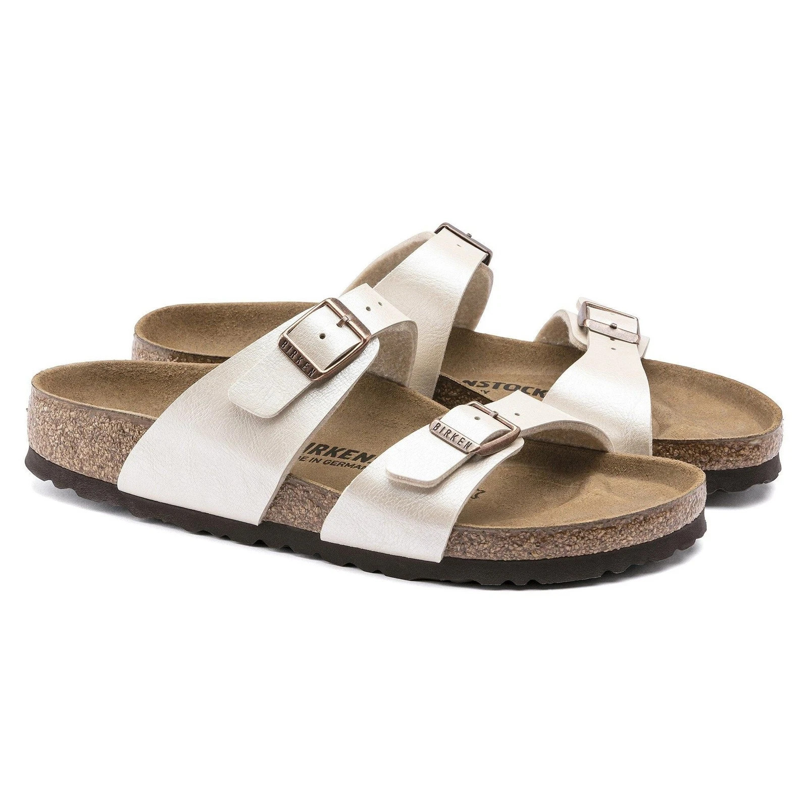 Birkenstock Sydney Birko-Flor Sandals Graceful Pearl White US 8 EUR 39 N NIB