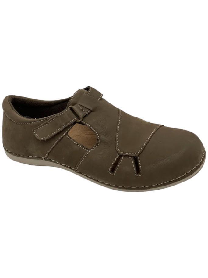Earth Origins Leather Adjustable Slip-Ons Penny Mushroom