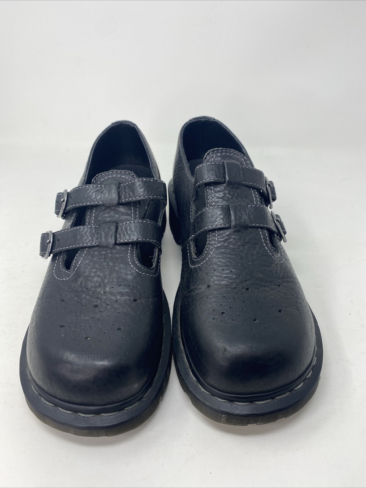 Dr. Martens Women’s Size 11 8065 Mary Jane «Nancie» Black Leather Double Buckle