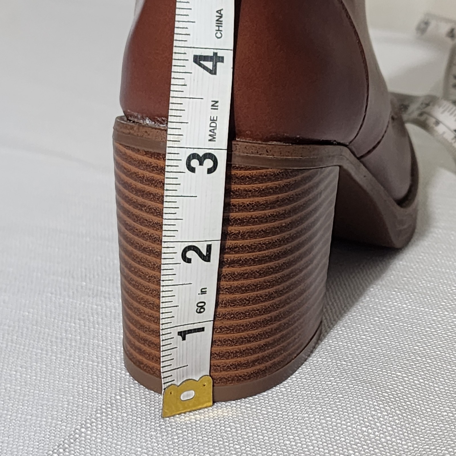 On 34th Women’s Prittee Botties Block Heel Full Zip Brown Size 5 NWB