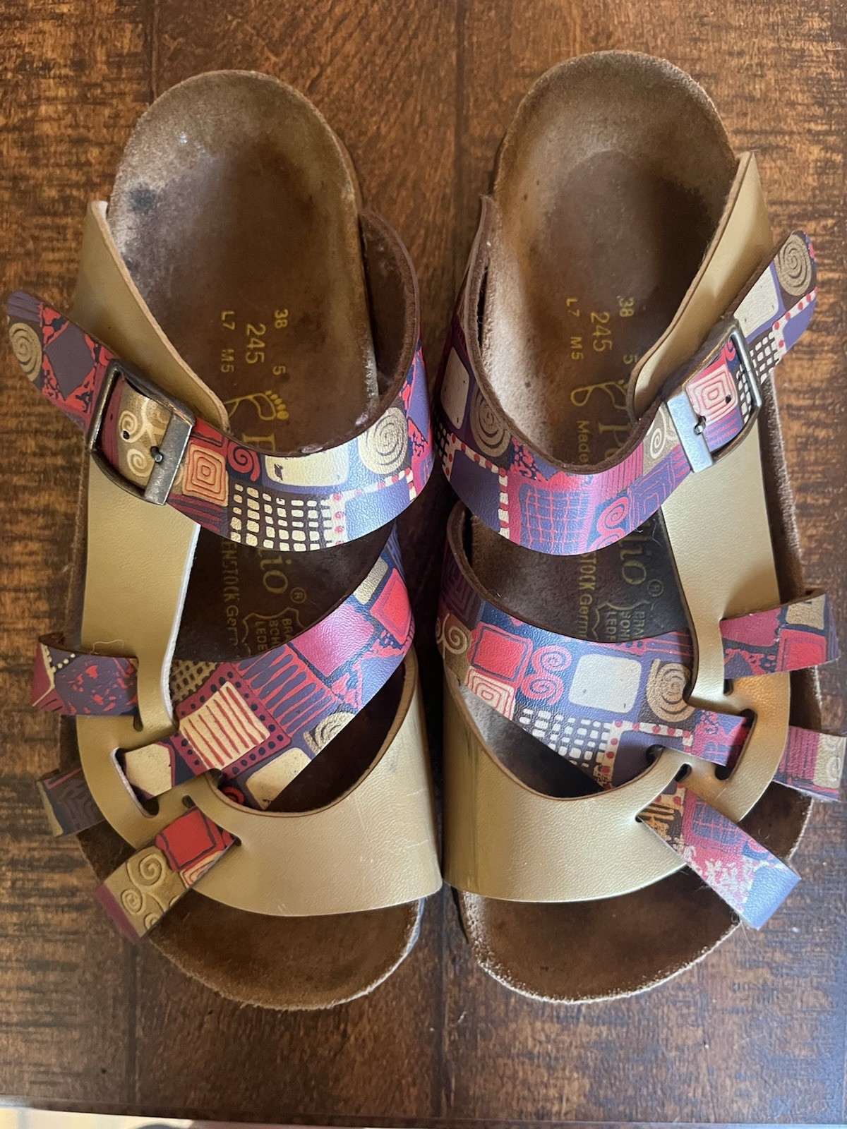 Papillio Birkenstock Multicolor shoes sandals slip ons 38 7 Women’s Unique