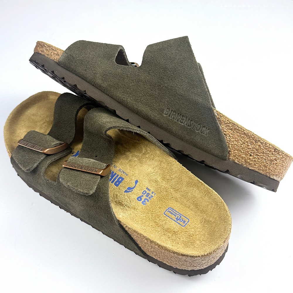 Birkenstock Arizona Soft Footbed Unisex Mocha Suede Leather Casual Sandals