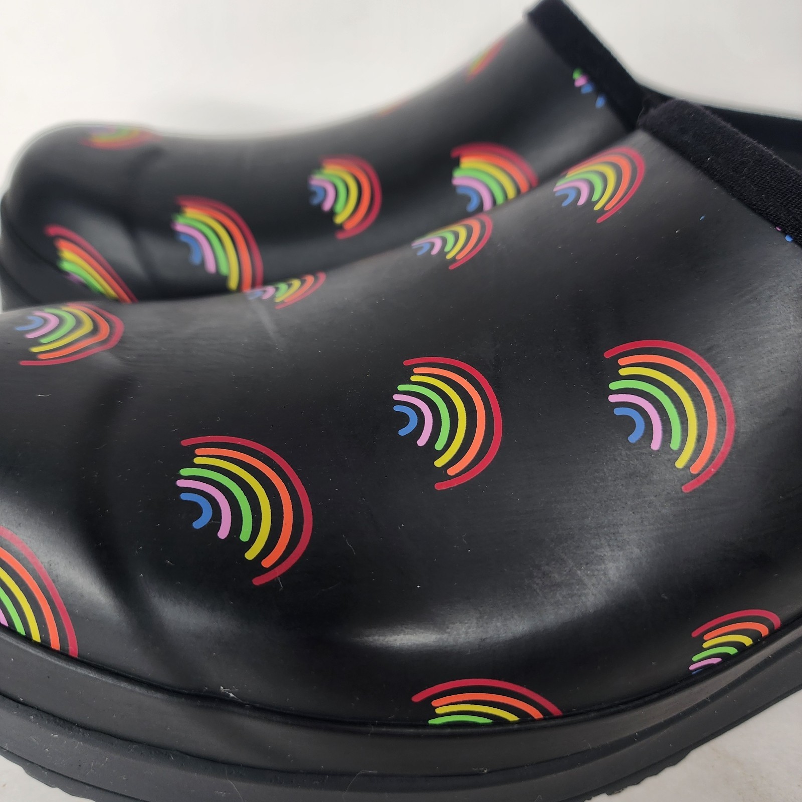 Hunter Play Rainbow Pride Clogs Platform Slip On Shoes Womens 10 Waterproof