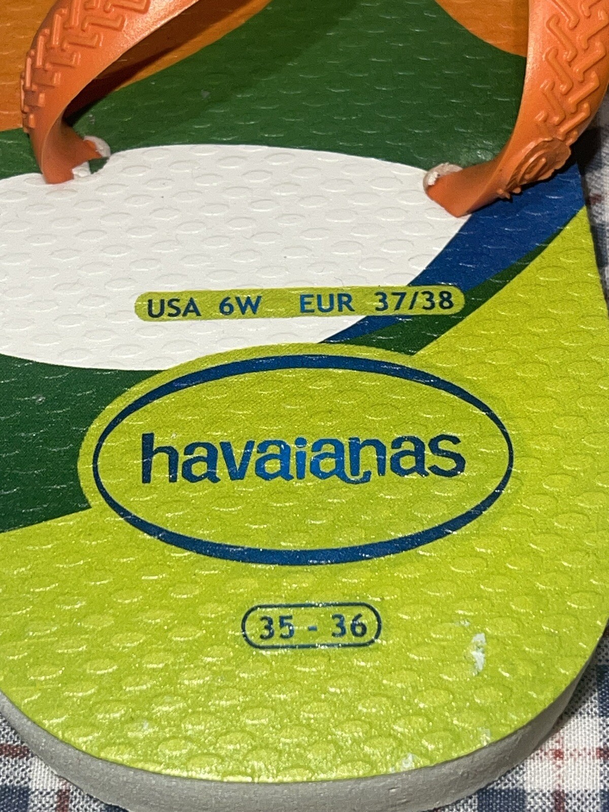 Havaianas Rio 2016 Olympics Flip Flops Sandals 6 Womens Eur 37/38 (NWT)
