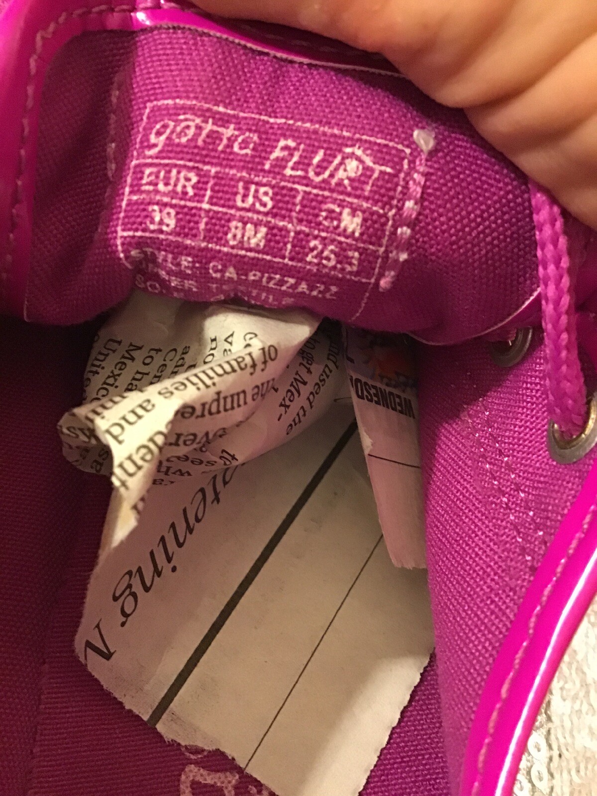 GOTTA FLURT Women’s Sneakers Purple & Silver size 8M