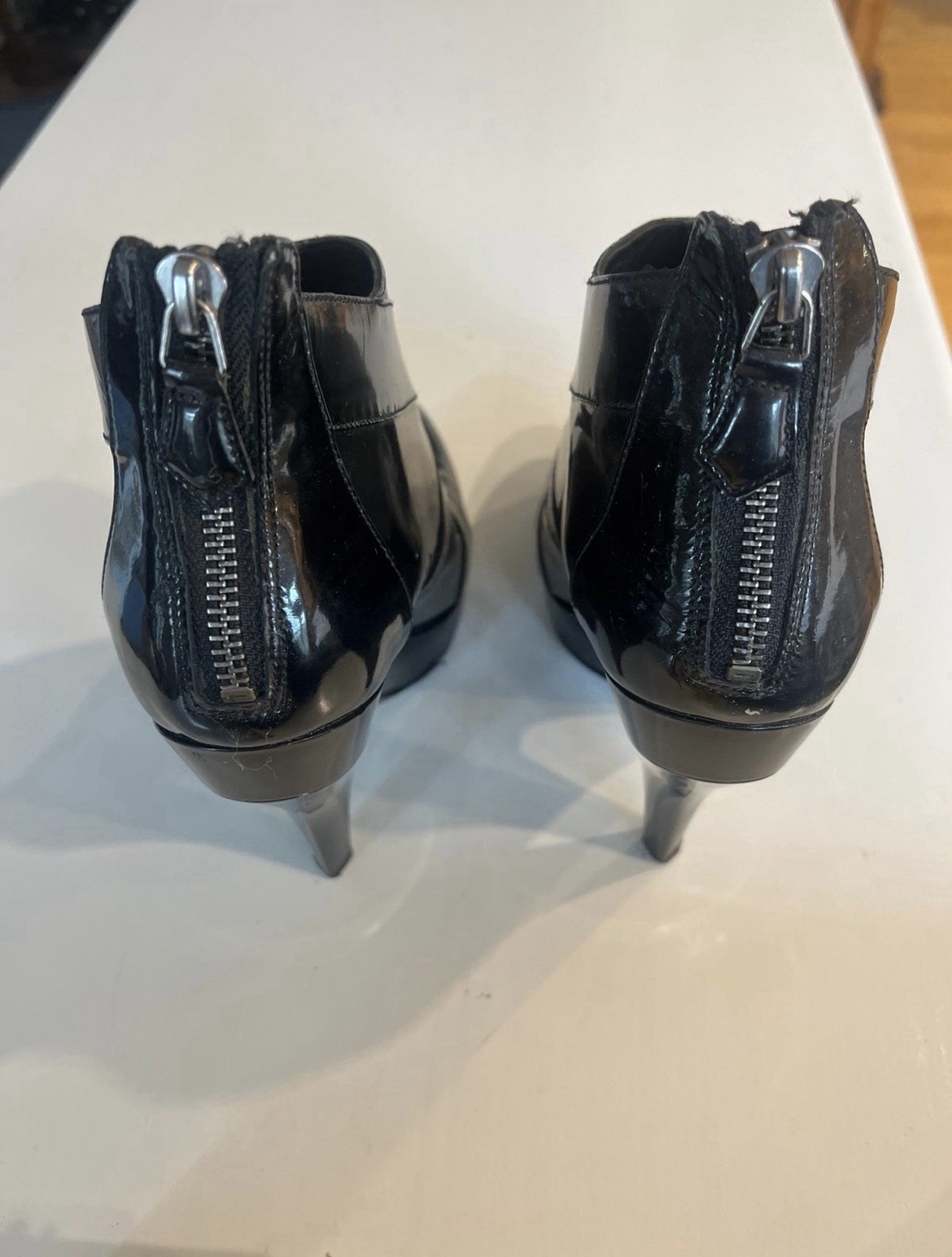 Burberry Prorsum Fall/Winter 2007 Black Patent Leather Boots size 40.5 Lady Gaga