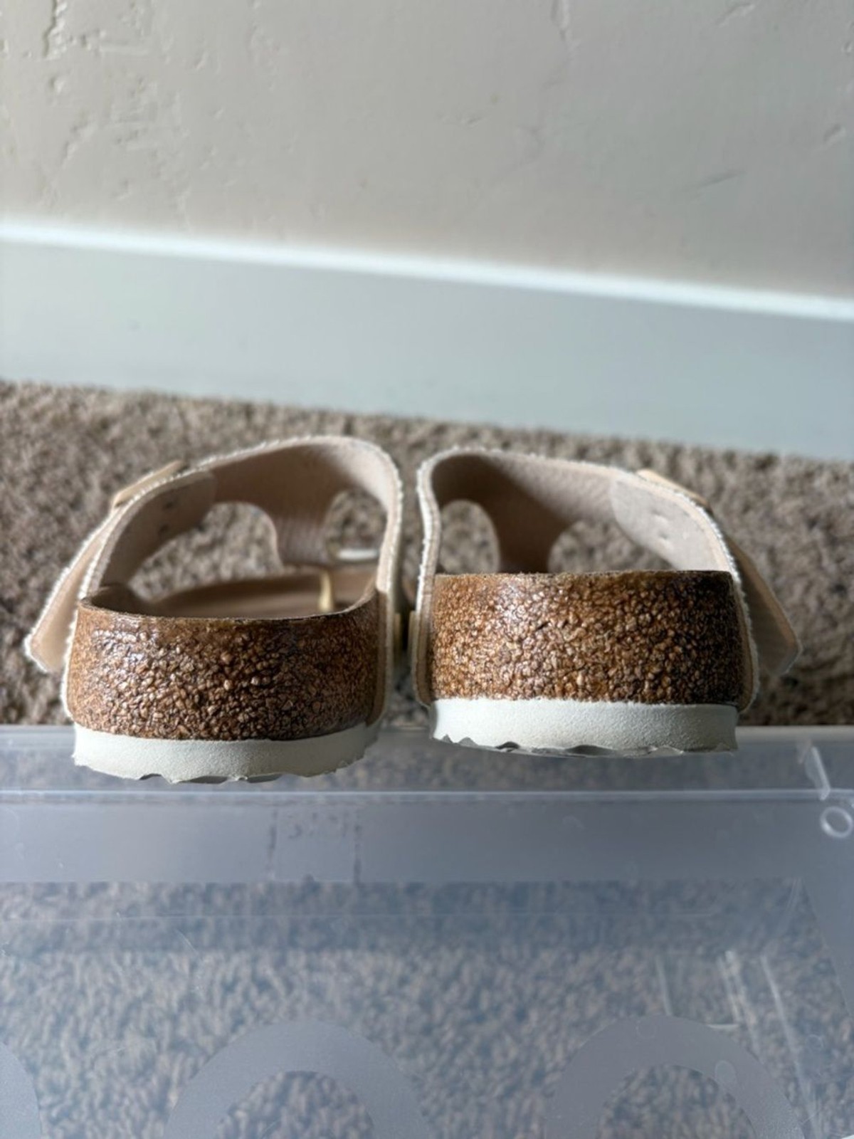 Birkenstock Gizeh Vegan Textile Sandals, Vegan Canvas Eggshell Sz 37 EU / 6-6.5
