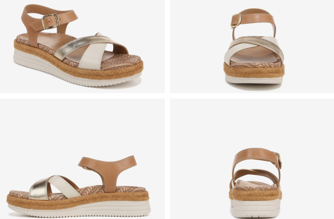 Vionic Mar Camel/Gold Leather Strappy Sandal Arch Support Women’s size 5-11/NEW!