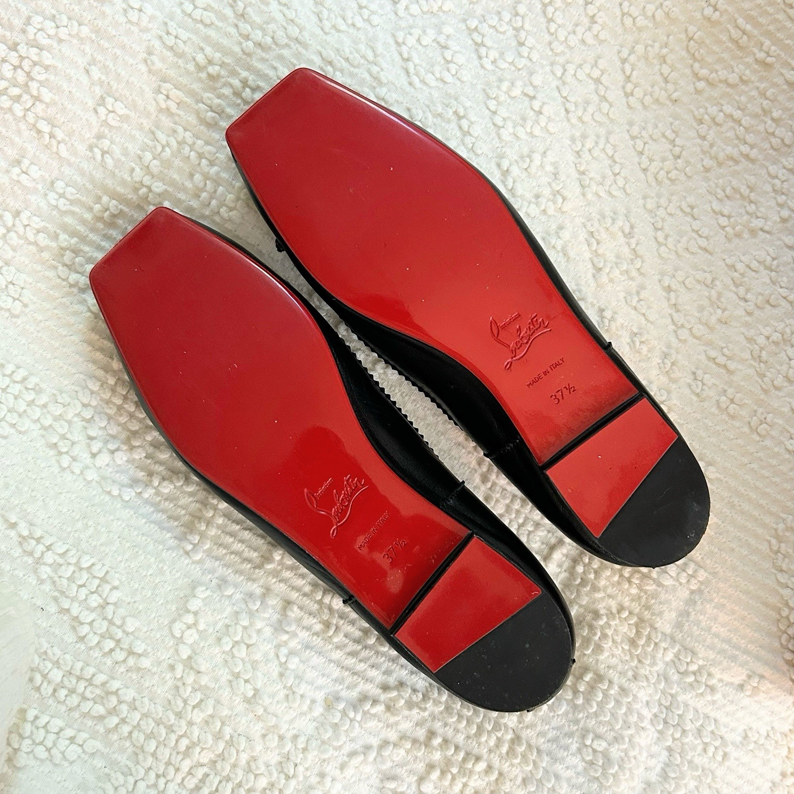 Christian Louboutin Mamadrague Ballet Flats Black Napa Leather 37.5