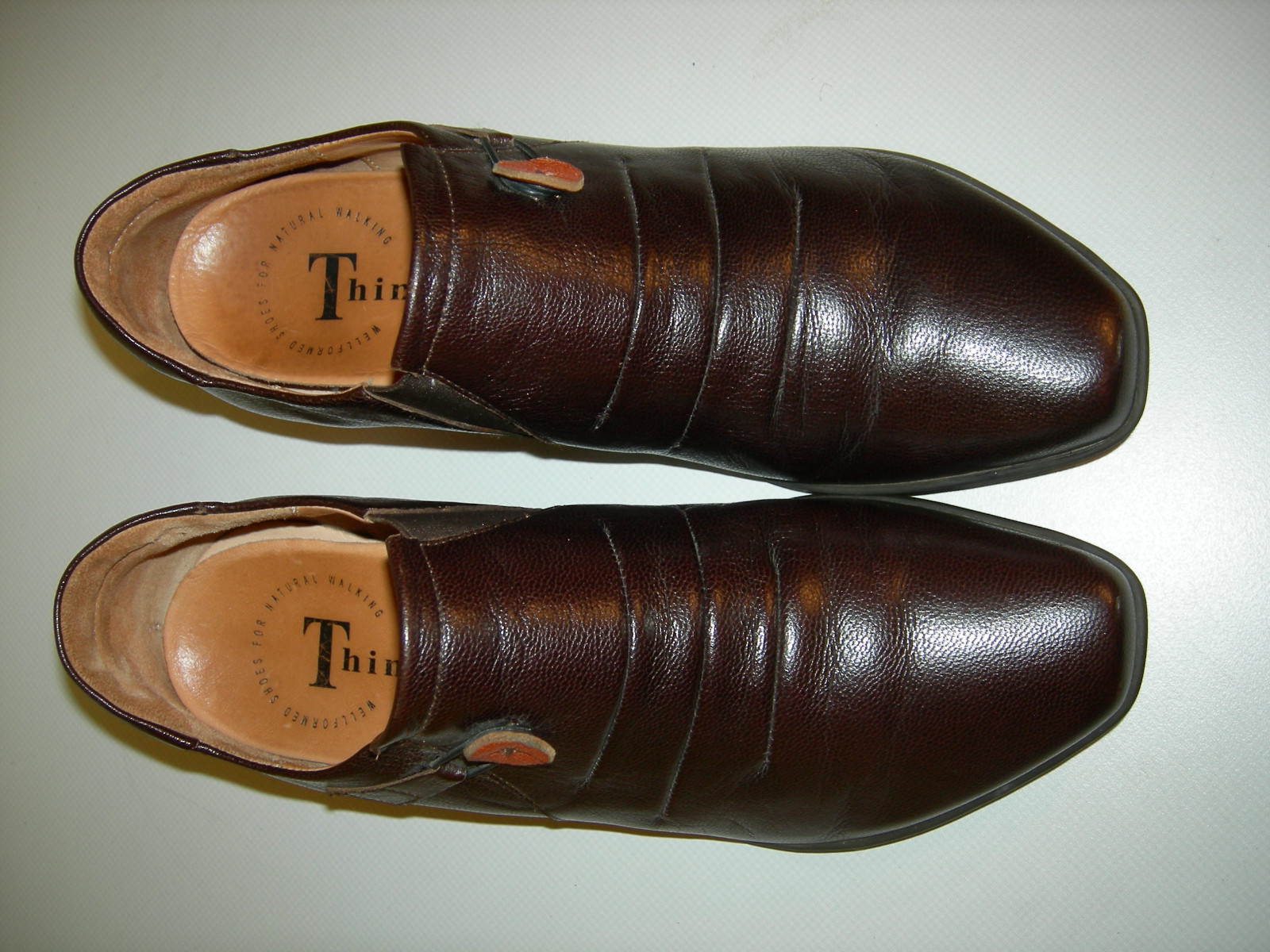 Think women’s elastic shoes leather brown Germany size 38.5 medium top