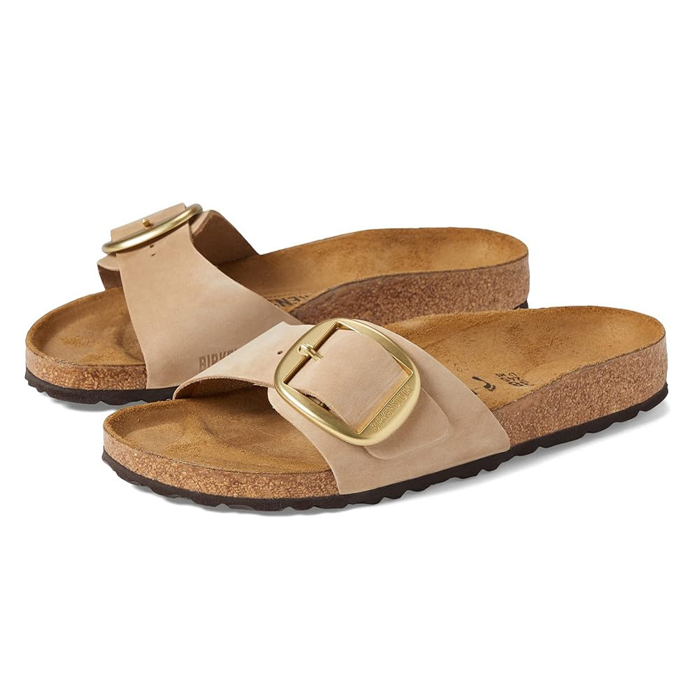 Birkenstock Madrid Tobacco Brown Big Buckle Oiled Leather Sandal Women’s Shoes