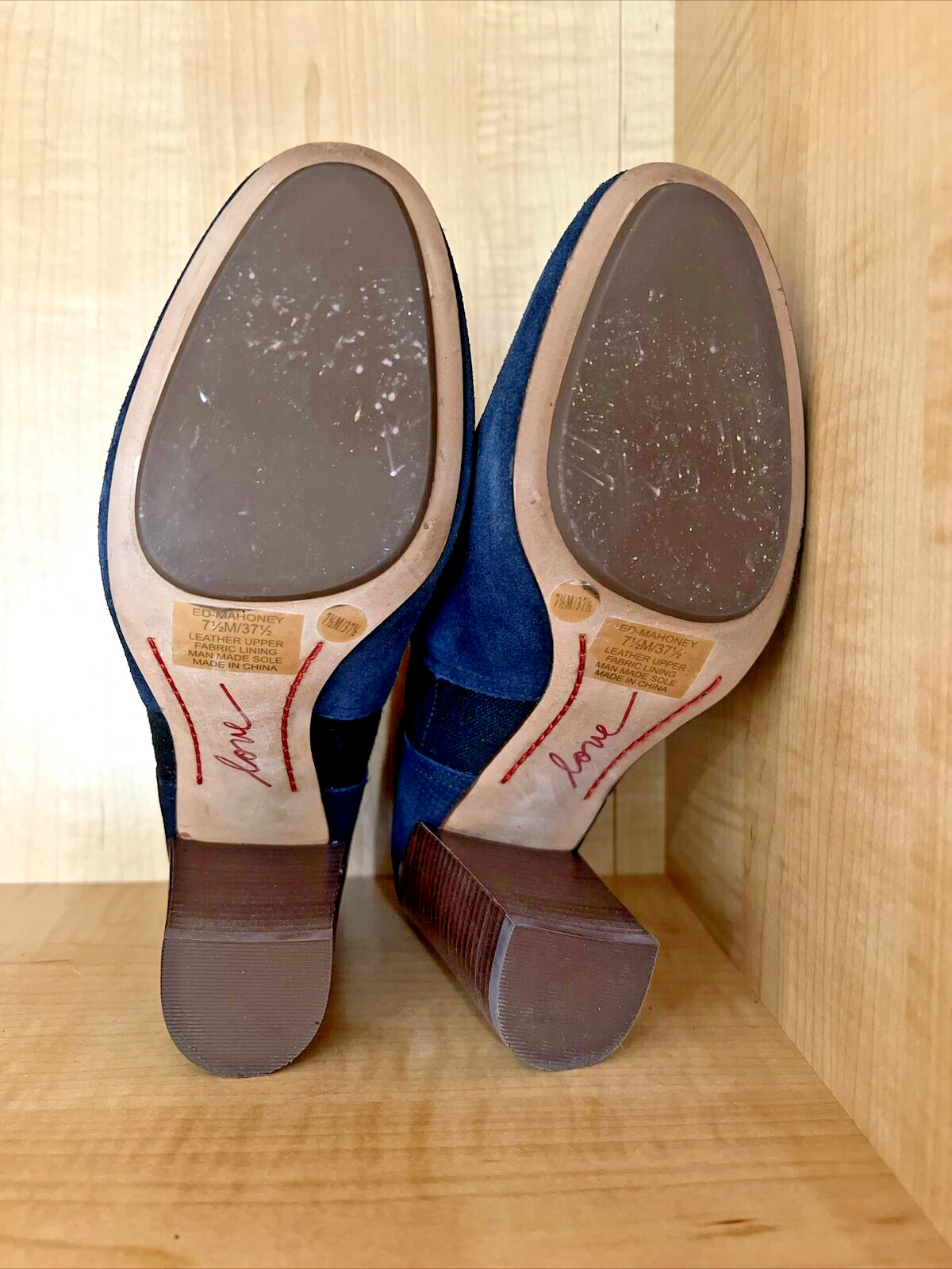 Ellen Degeneres ED Mahoney Womens Oiled Suede Ankle Boots Lagoon 7.5M-GORGEOUS!