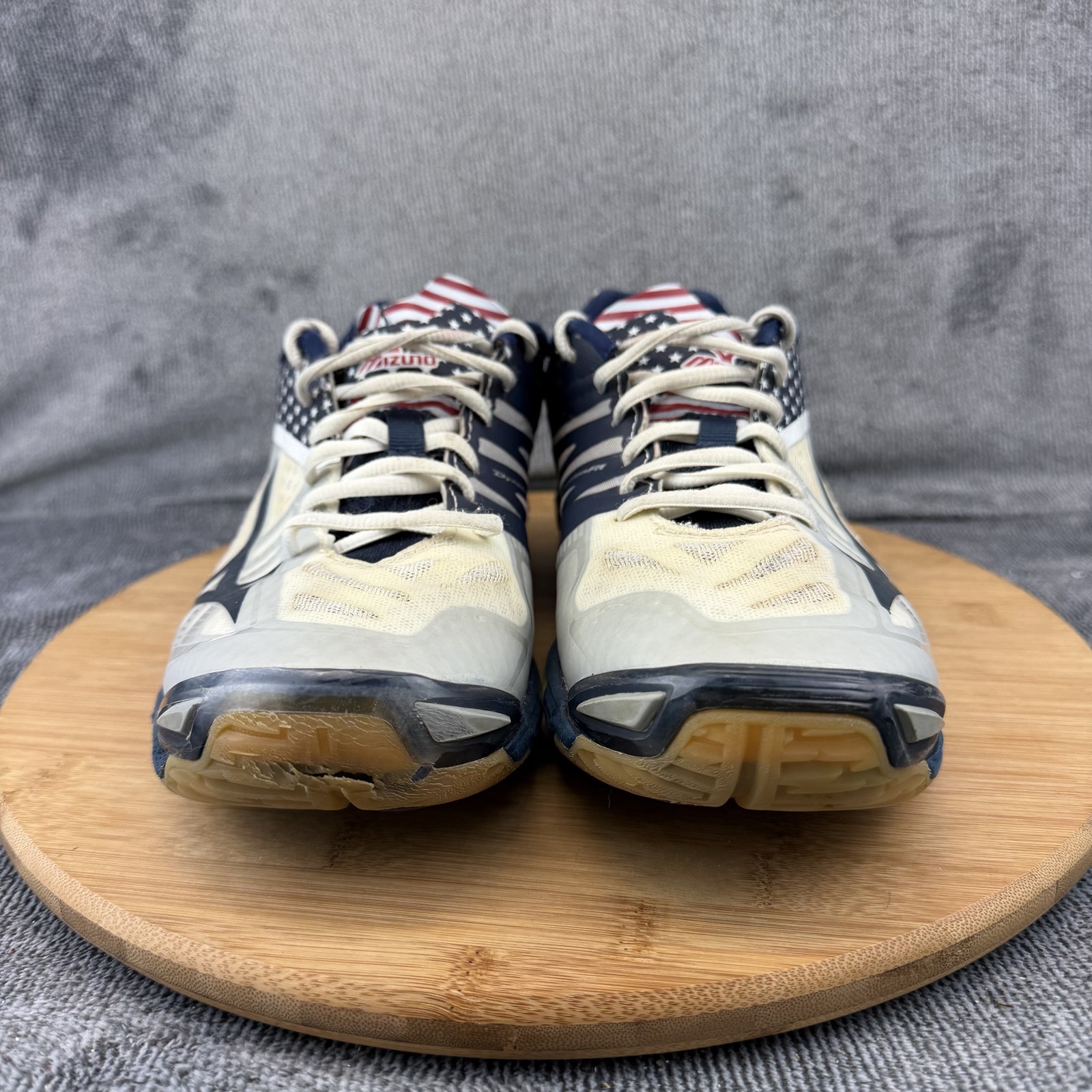 Mizuno Wave Lightning Shoes Womens Size 9.5 USA Patriotic Volleyball Sneakers