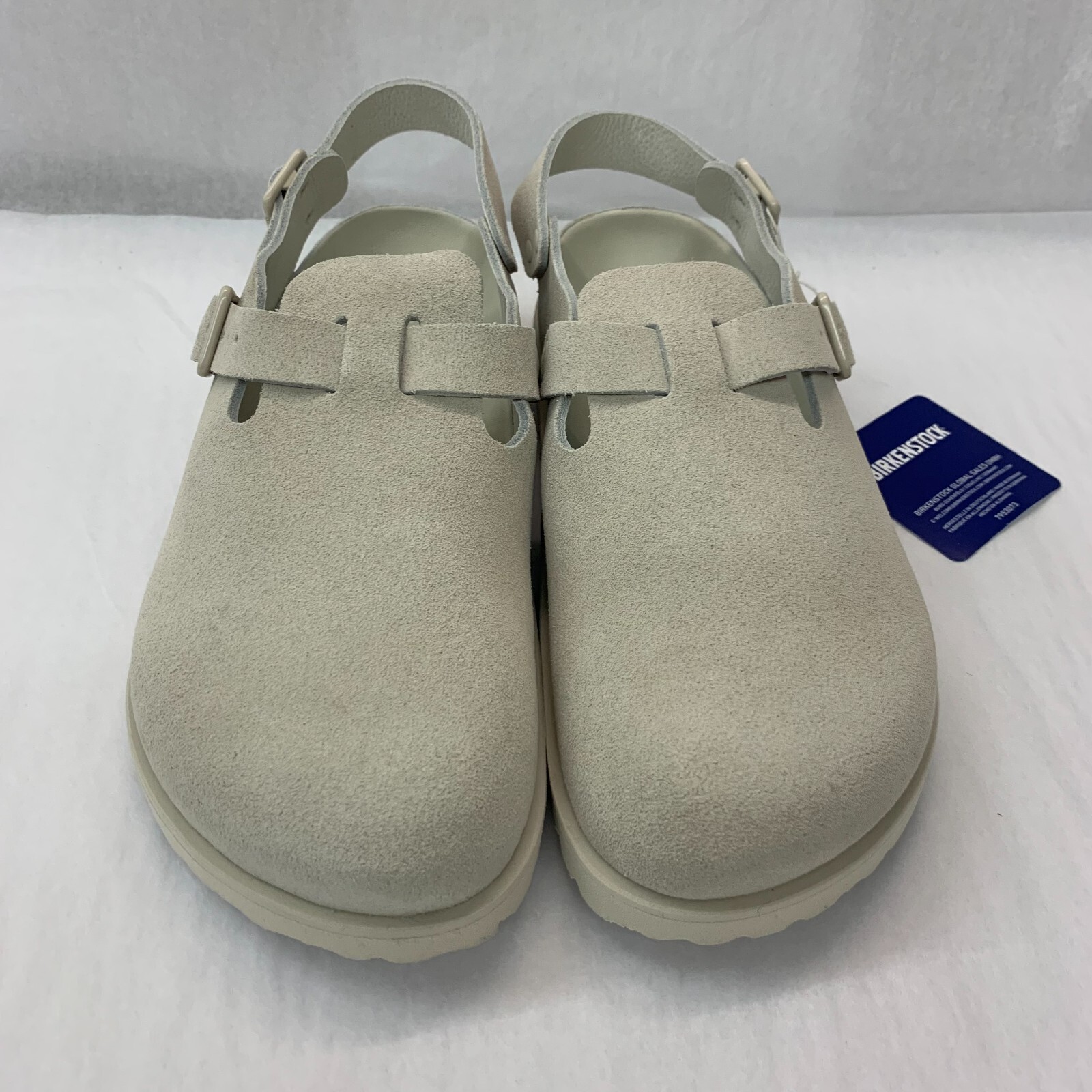 Birkenstock New w/o Box 1774 Tokio II VL Bone Suede Leather Exquisite Narrow