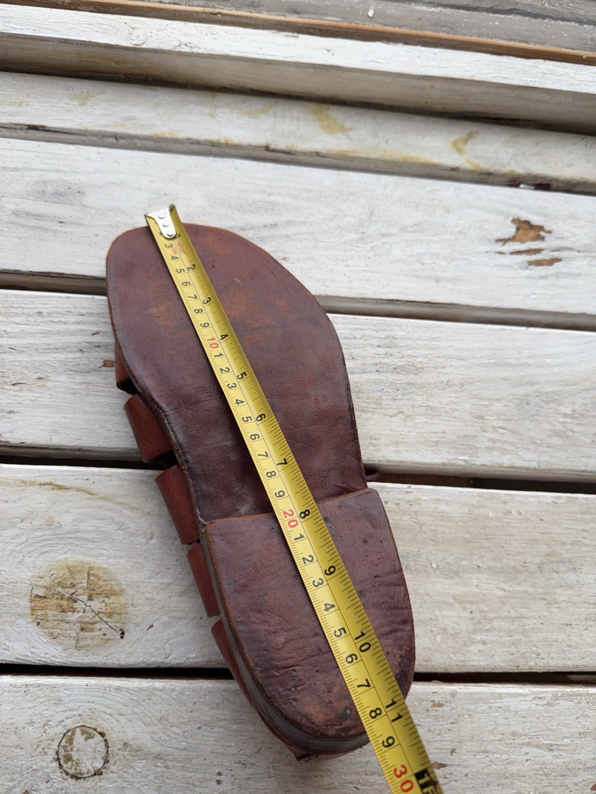 90s Sie Wie Bie Bali Handmade Leather Sandals Brown Vintage EU44 US10 UK9,5 Sz