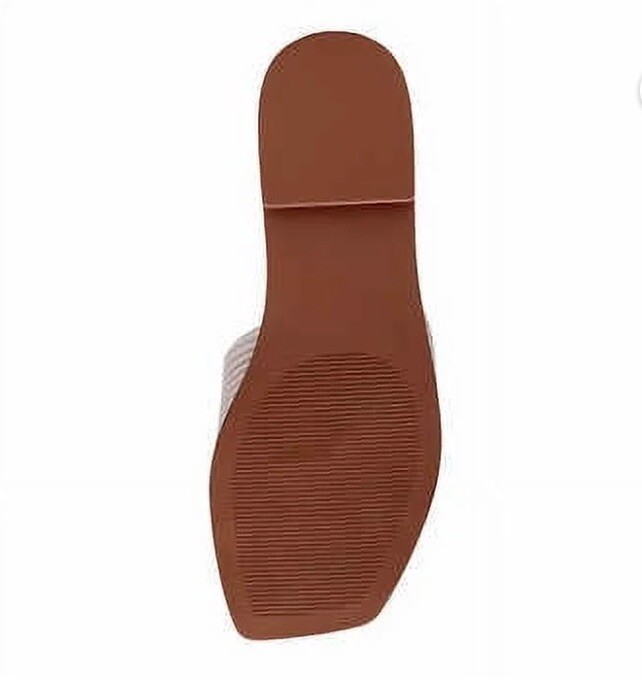 Steve Madden Women’s Limitt Textured Slide Flat Sandal, Bone Beige Size 8 NIB