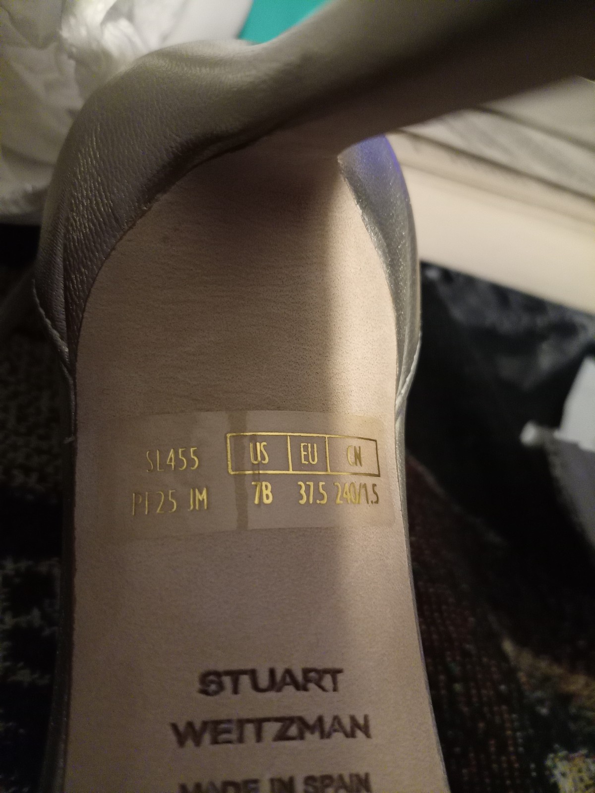 Stuart Weitzman Gold Leather Strappy Open Toe Ankle Strap Buckle Heel 7