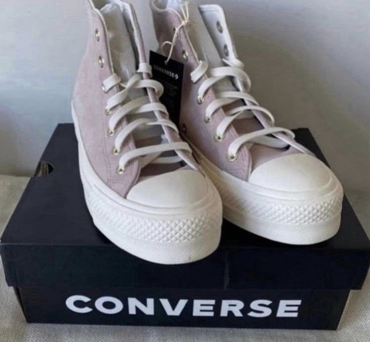 Converse Chuck Taylor All Star Lift Platform Hi Stone Mauve Canvas A03728C