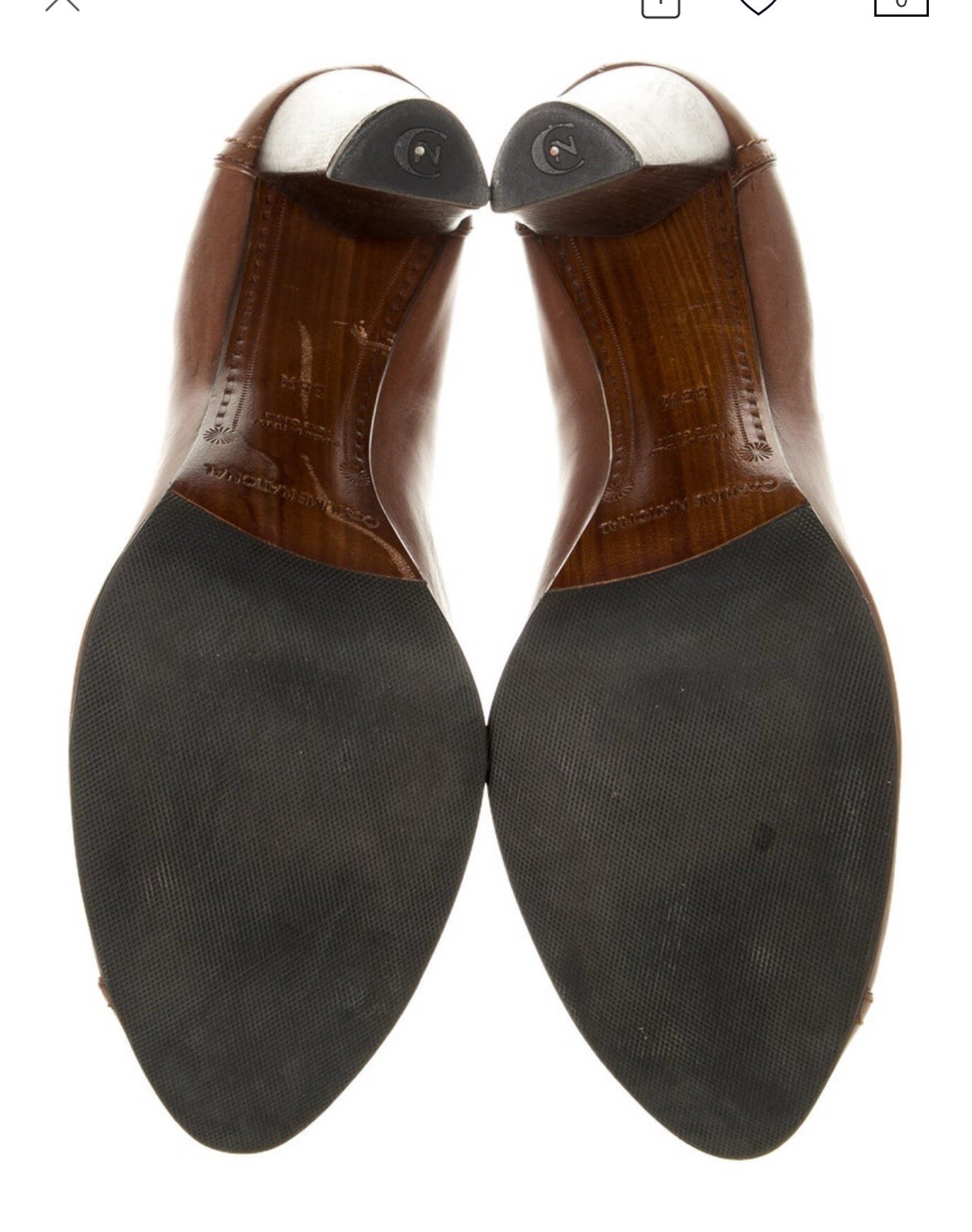 Costume National Leather Ankle BootsBrown • Semi-Pointed Toes • Stiletto Heels