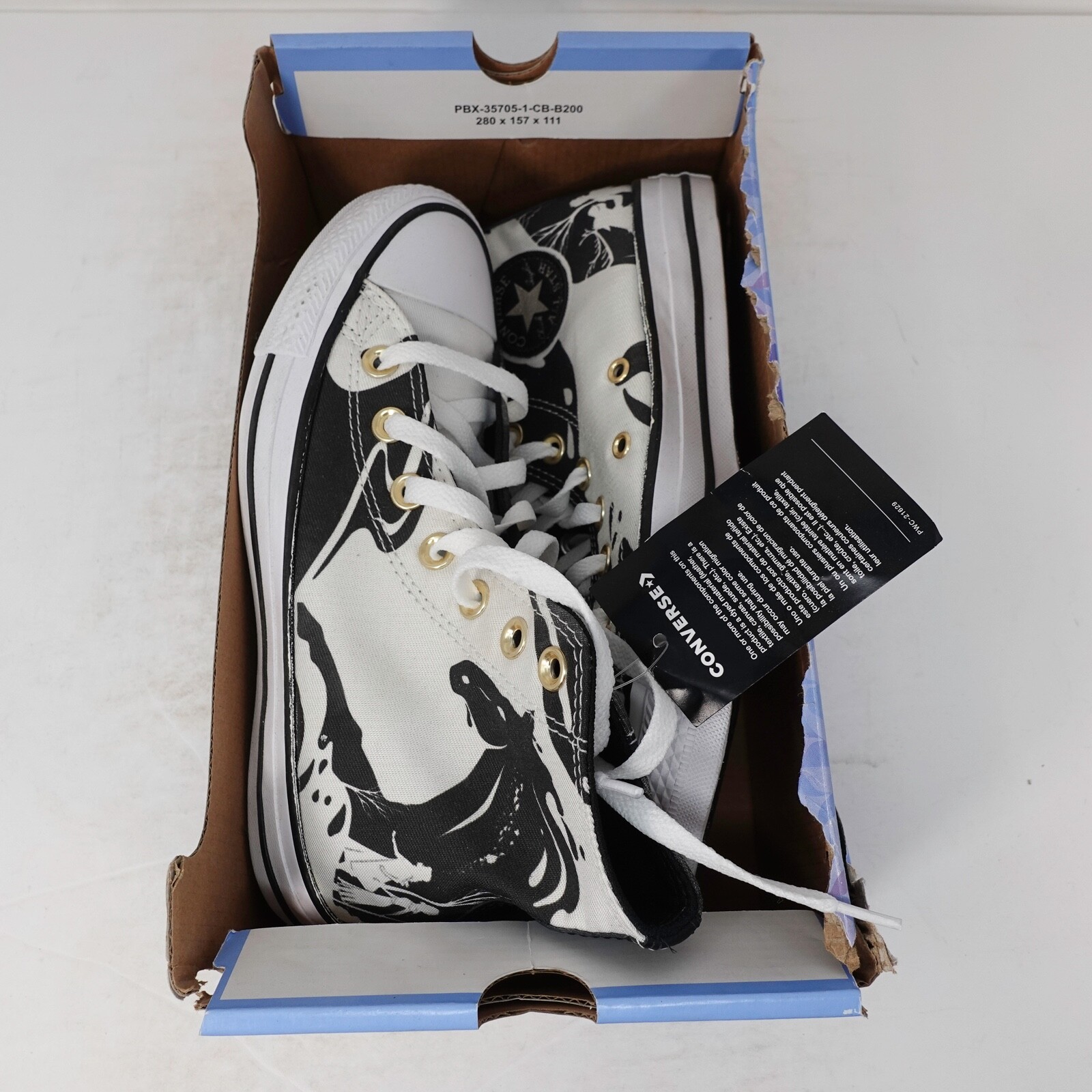 Converse CTAS HI Disney Frozen II Black White 167358C Size Mens 4 Womens 6